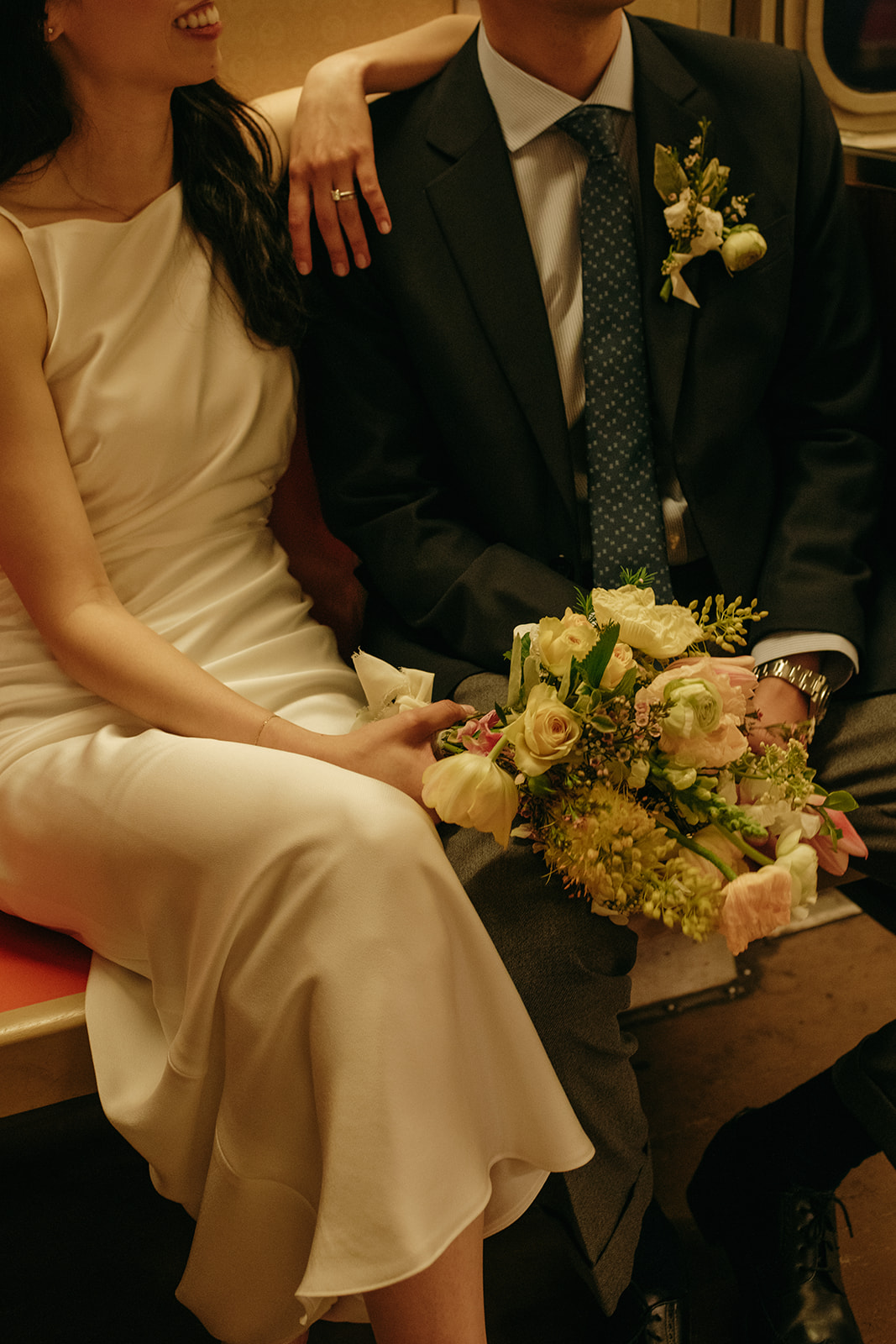 detail shot of nyc couple after elopement at city hall