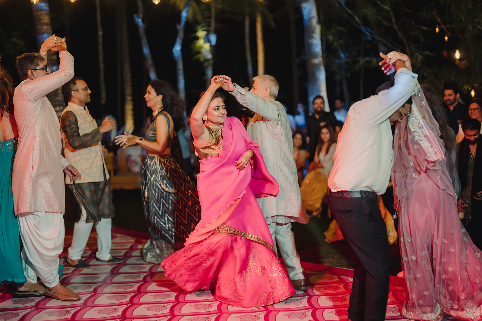Night of fun: Capturing the enthusiasm as a guest dances away in the lively atmosphere