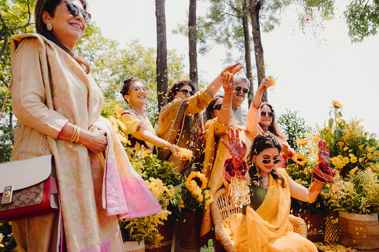 Haldi happiness: Bride immersed in joy as she enjoys the ceremonial festivities