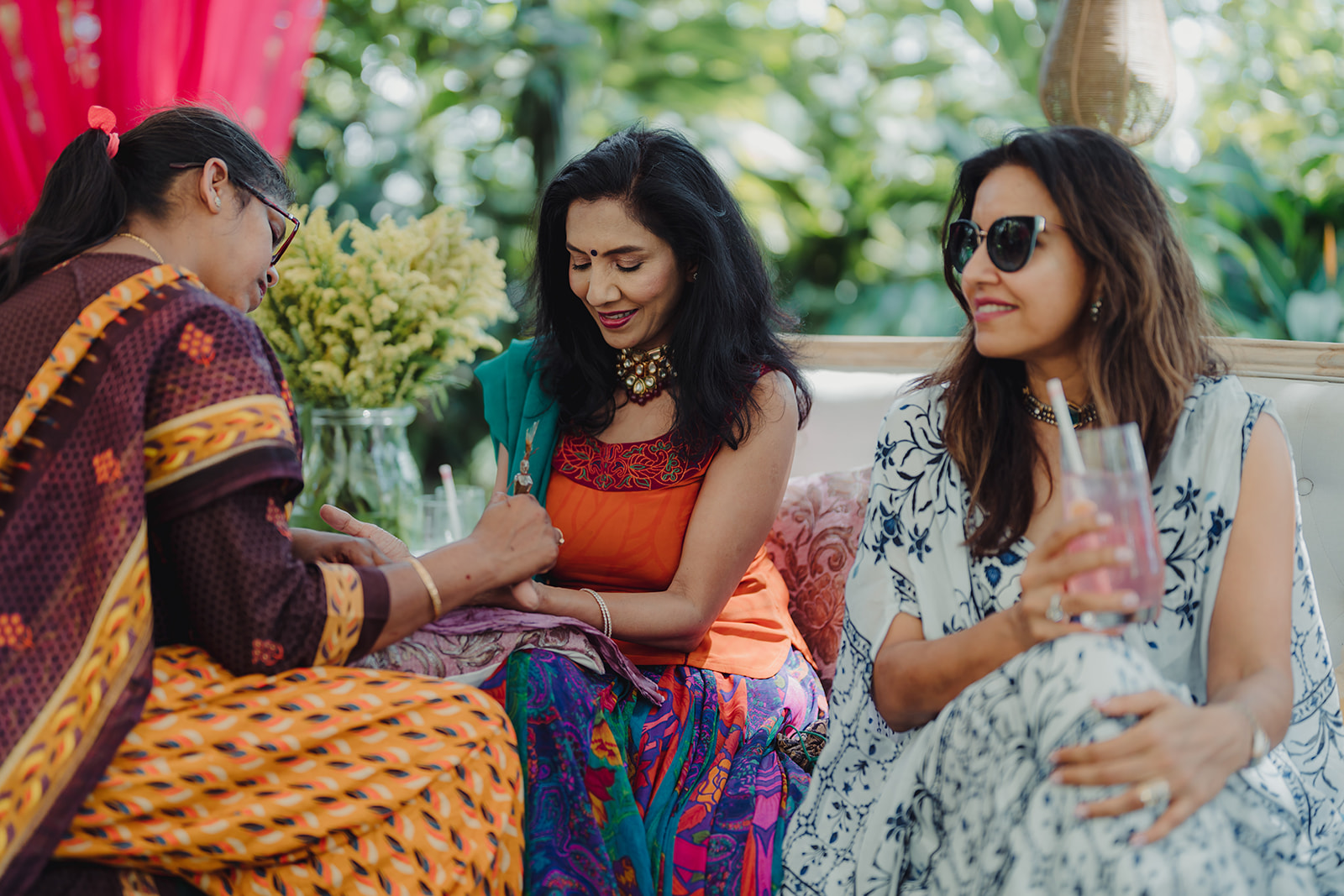 Smiles and henna: Guest relishing the festive spirit of the mehendi ceremony