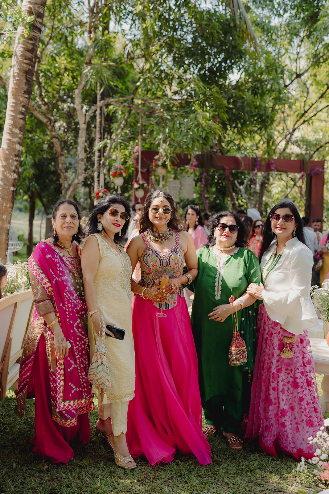 Family celebration: Capturing the bride's happiness alongside her loving family members