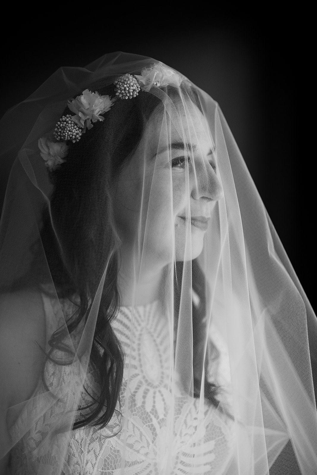 beautiful black and white bride 