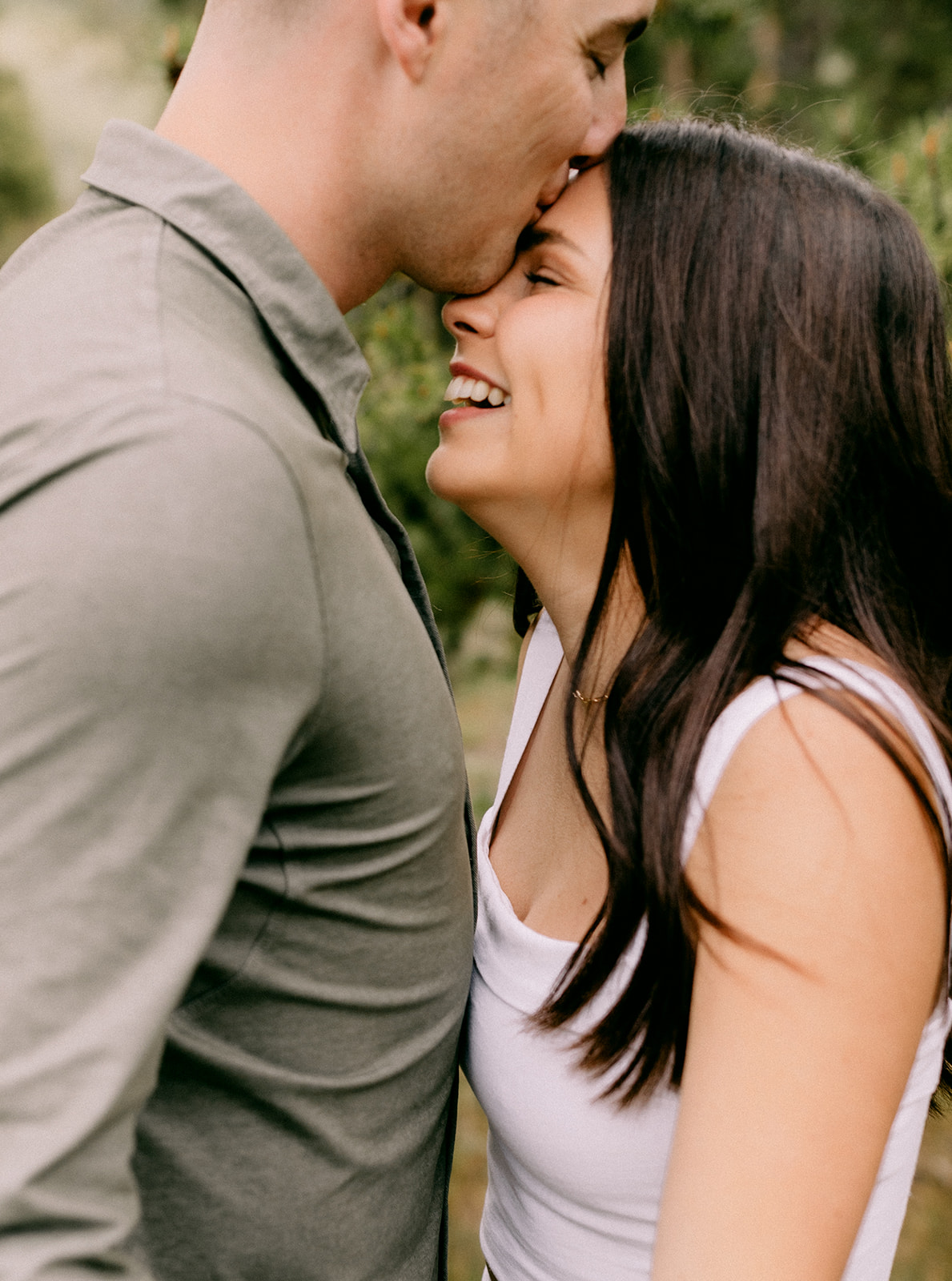 Hot Spring Engagement Session in the Mountains with Wildflowers