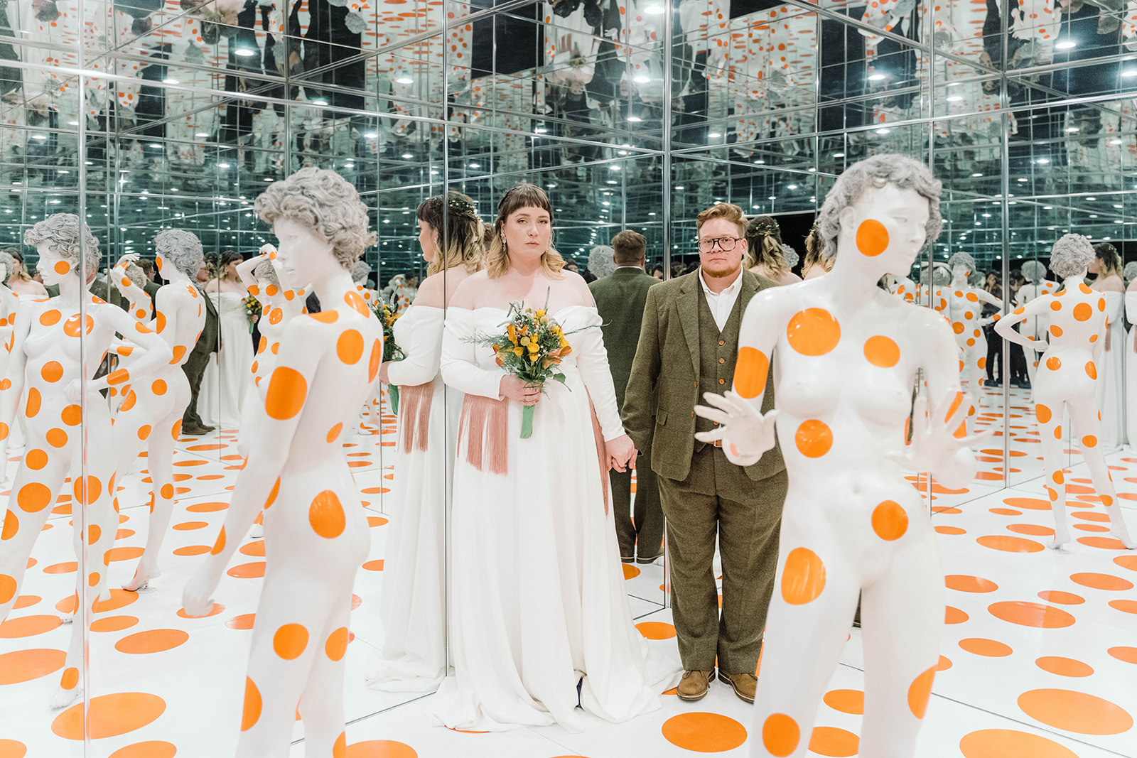 Discover the beauty of an intimate, non-traditional wedding at Mattress Factory in Pittsburgh, PA, Marien J Malloy