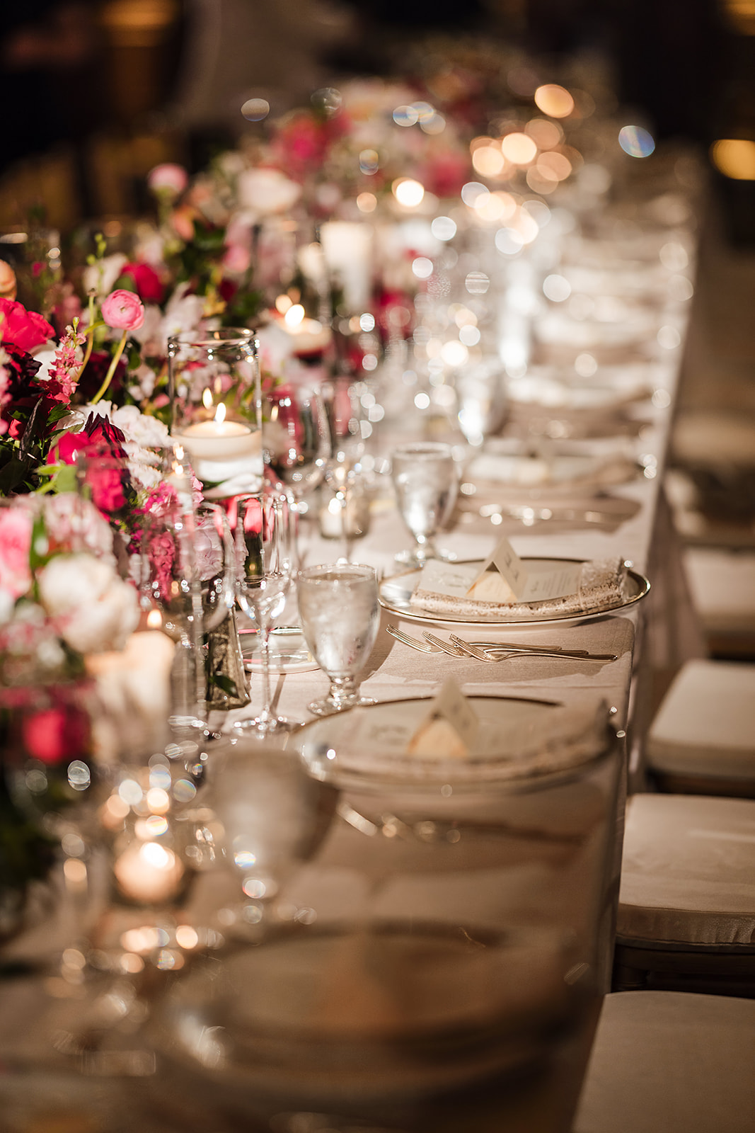 Tablespace photo of a Wedding reception at Union League
