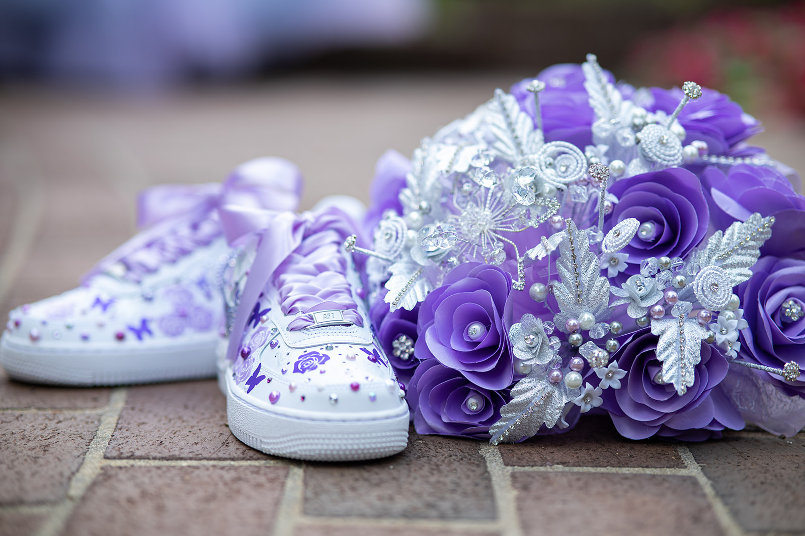Shakira quinces zapatos,morado, purple flowers quince, flores purpura quinceaños vestido hortizphotography hansel 