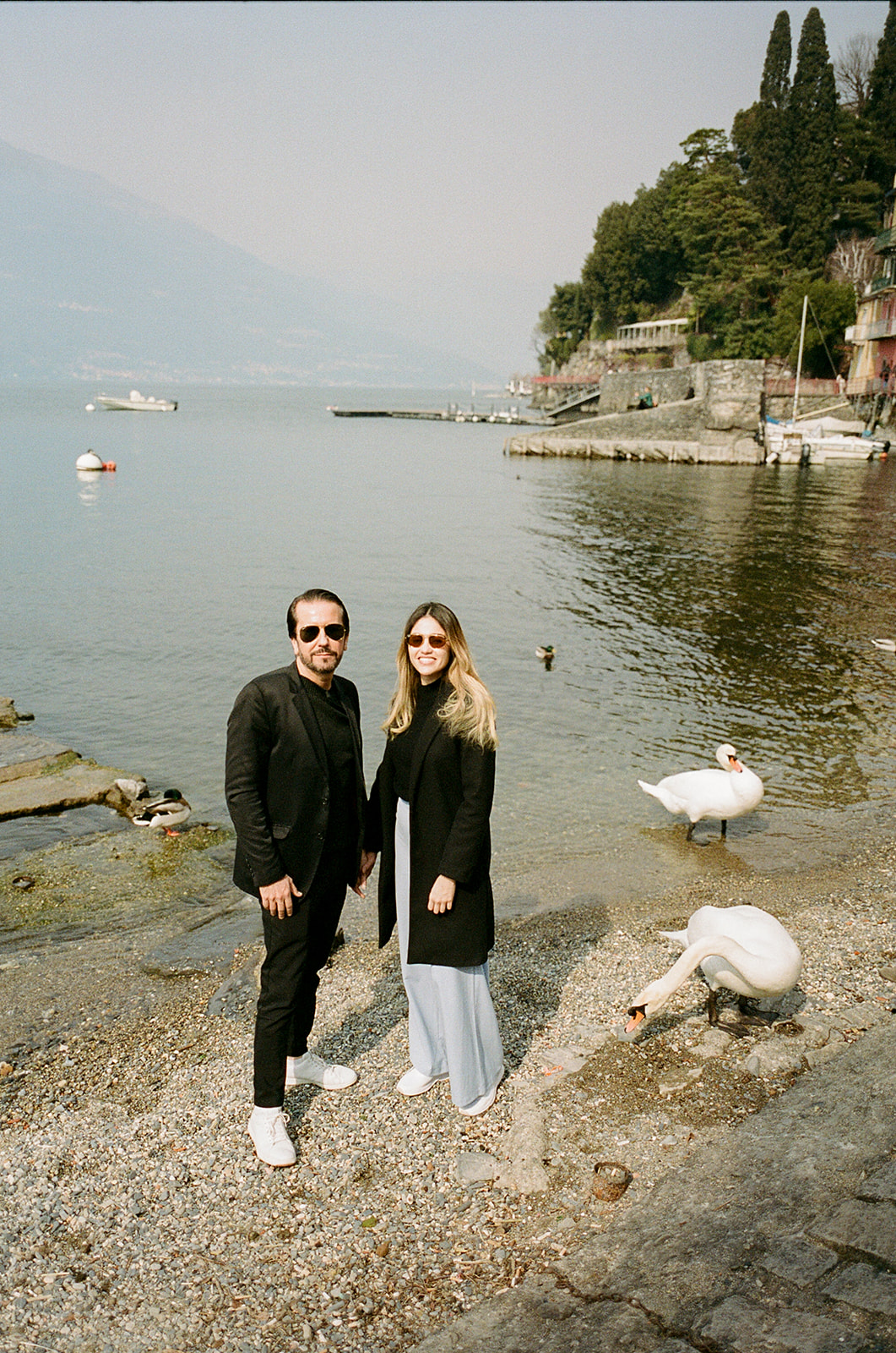 Romantic engagement session in Varenna on Lake Como. 