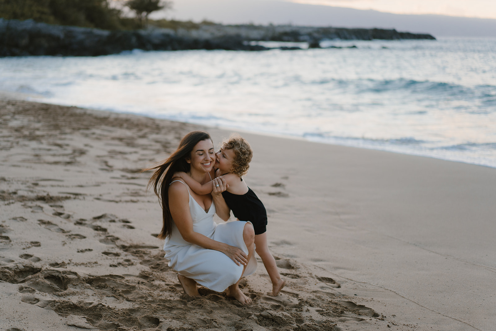 Maui Family Photographer, Genuine Candid Family Sunset Beach Session 