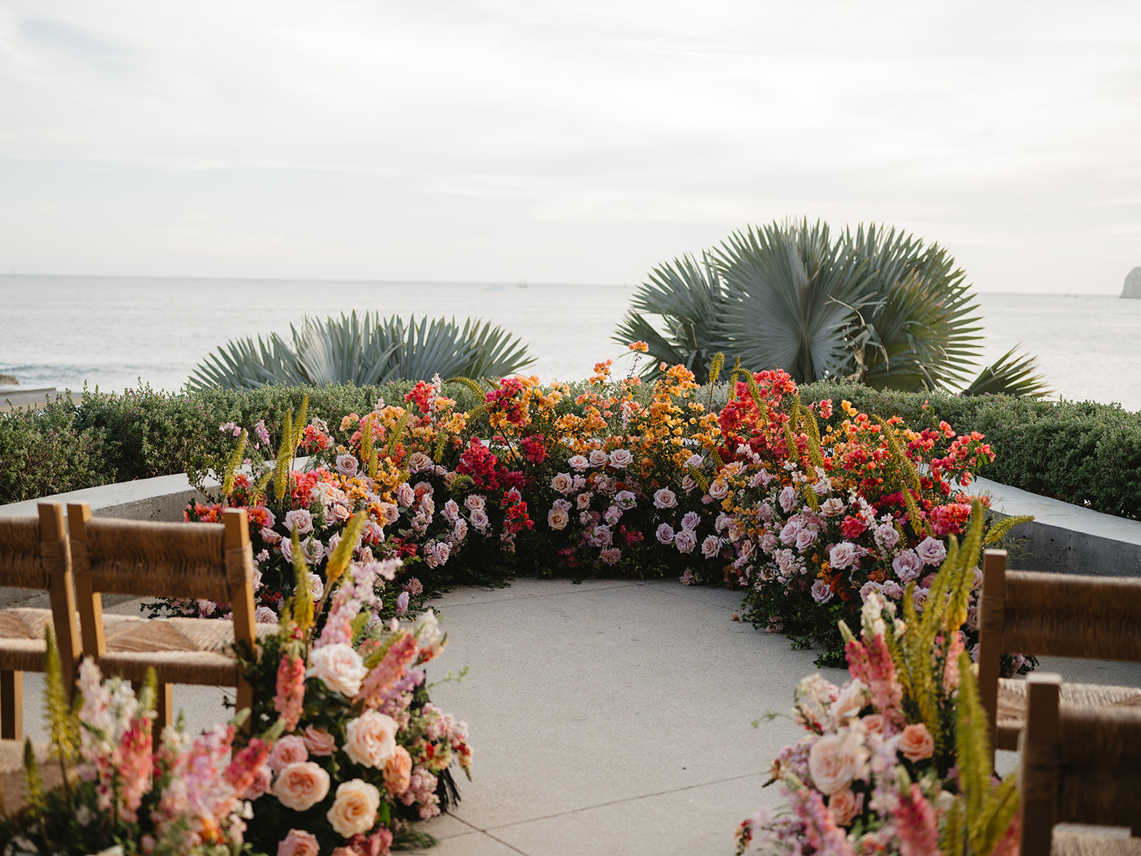 wedding day decor styled by Amanda Reed at the Cape Hotel in Cabo Mexico