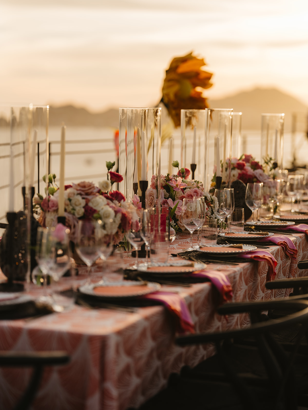 wedding day decor styled by Amanda Reed at the Cape Hotel in Cabo Mexico