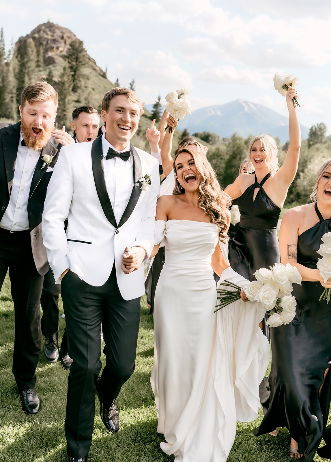 Trail Creek Cabin Black Tie Wedding in Sun Valley Idaho