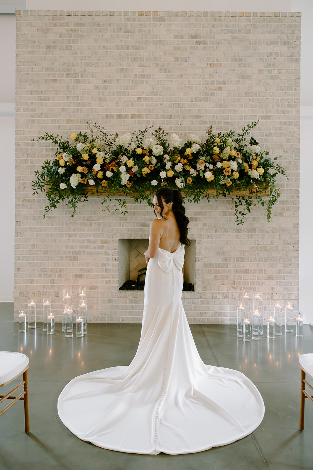 Classy and timeless wedding dress captured by Raleigh wedding photographers