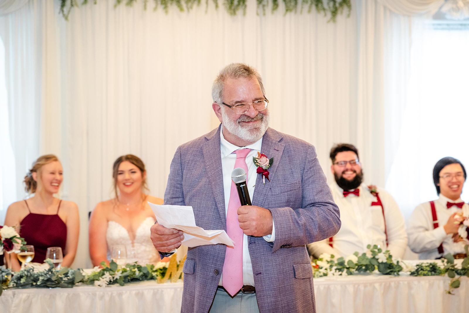 Father of the Bride giving a speech