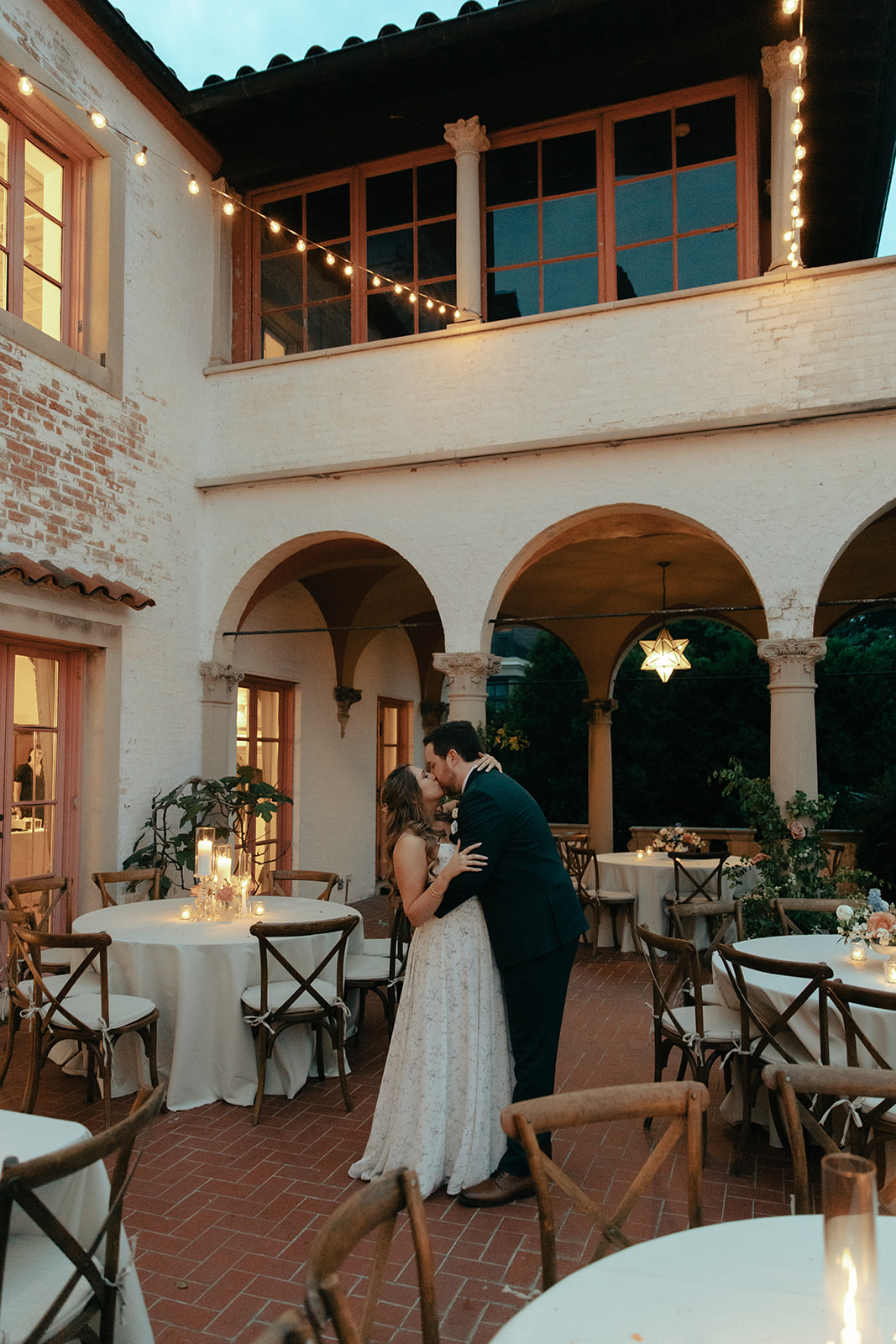 Villa Terrace at night time - Wedding