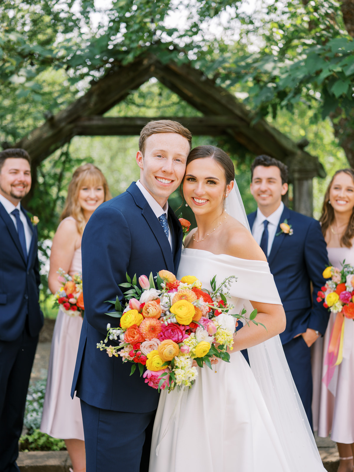 Orchid House Winery wedding portraits of bridal party