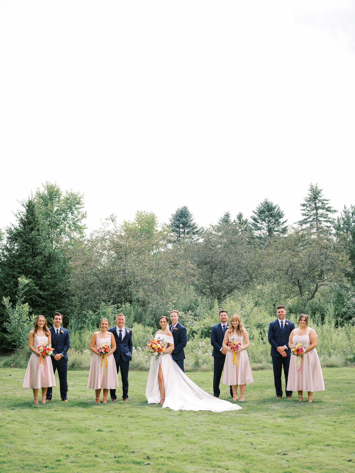 Orchid House Winery wedding portraits of bridal party