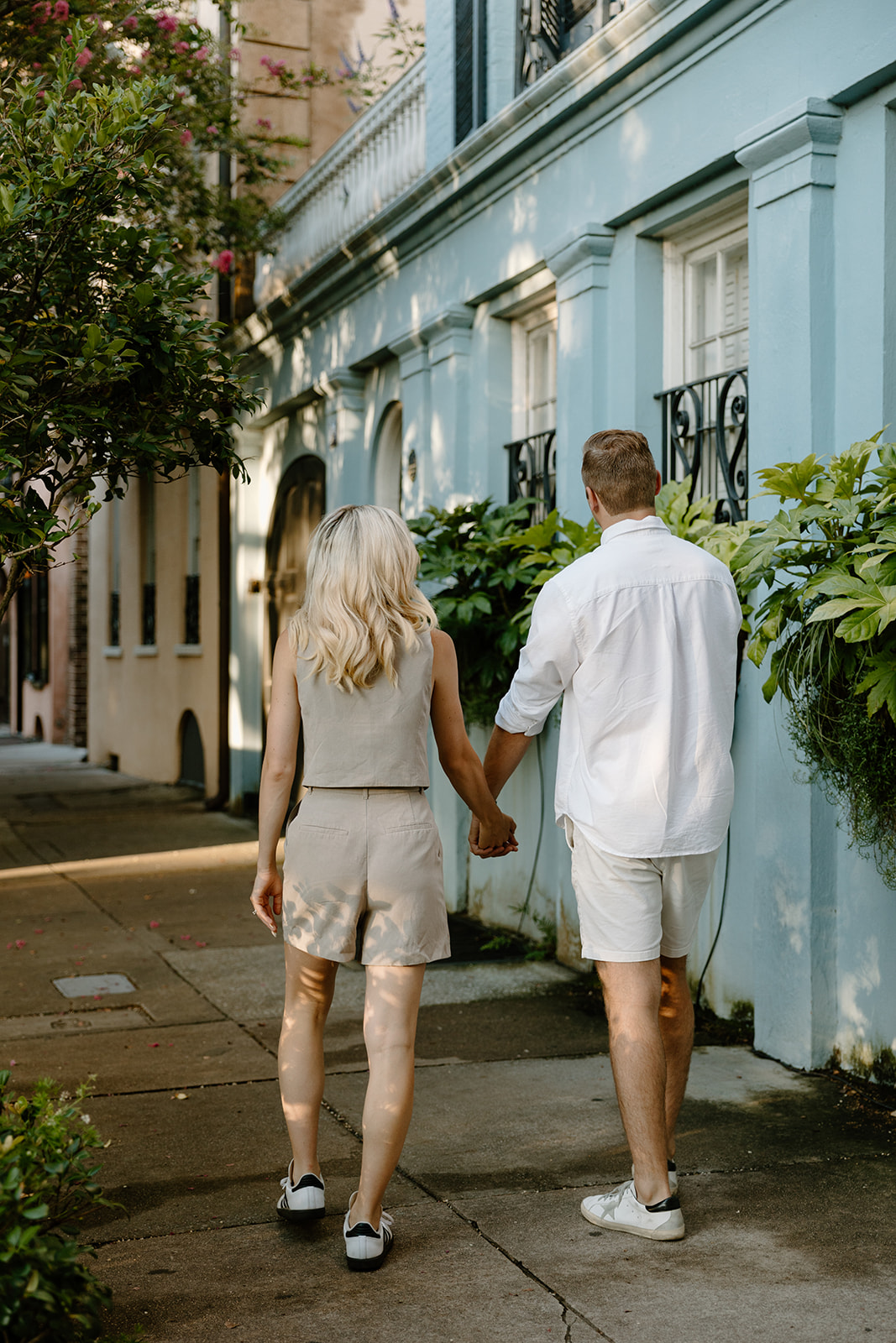 downtown charleston summer engagement session