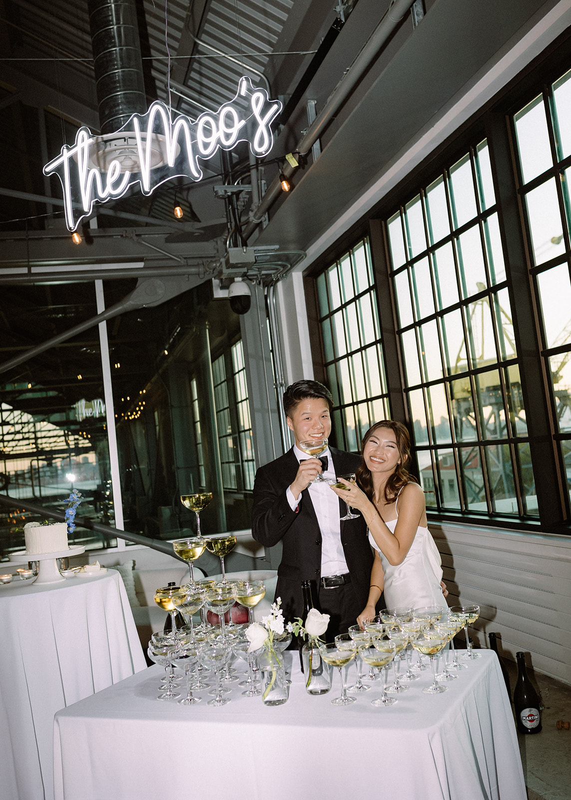 champagne tower events bye elle the wallace in north vancouver danika camba photography