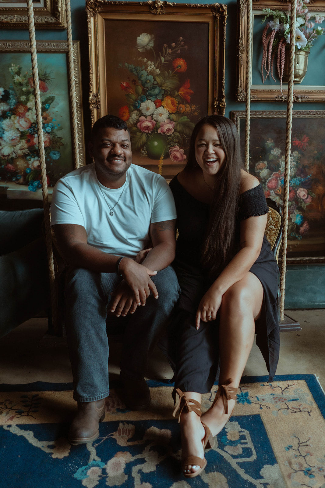 Moody Engagement Photos by cinematic documentary photographer at Juniper in Birmingham, Alabama