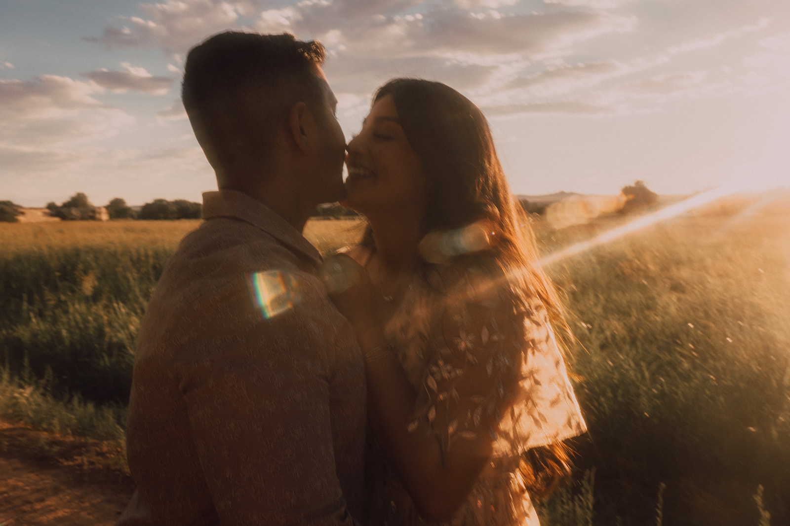 golden hour sunset maternity session in Albuquerque New Mexico 