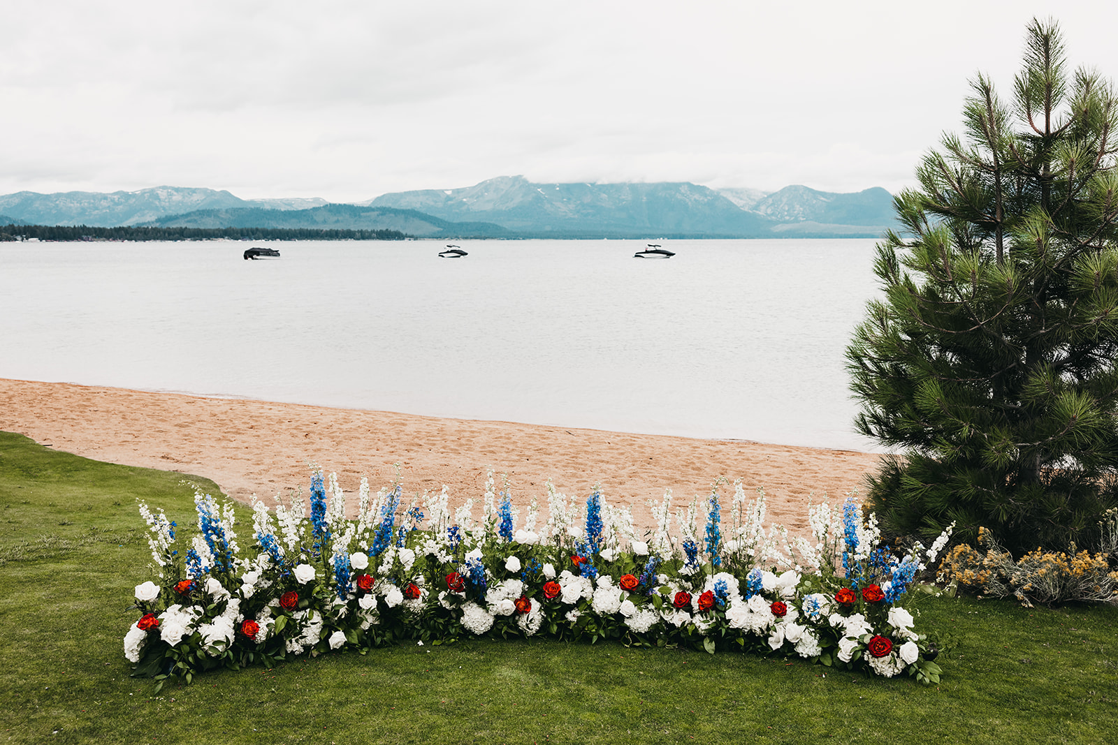 Moody Blue Summer wedding at Edgewood Tahoe Resort in Lake Tahoe, NV. 