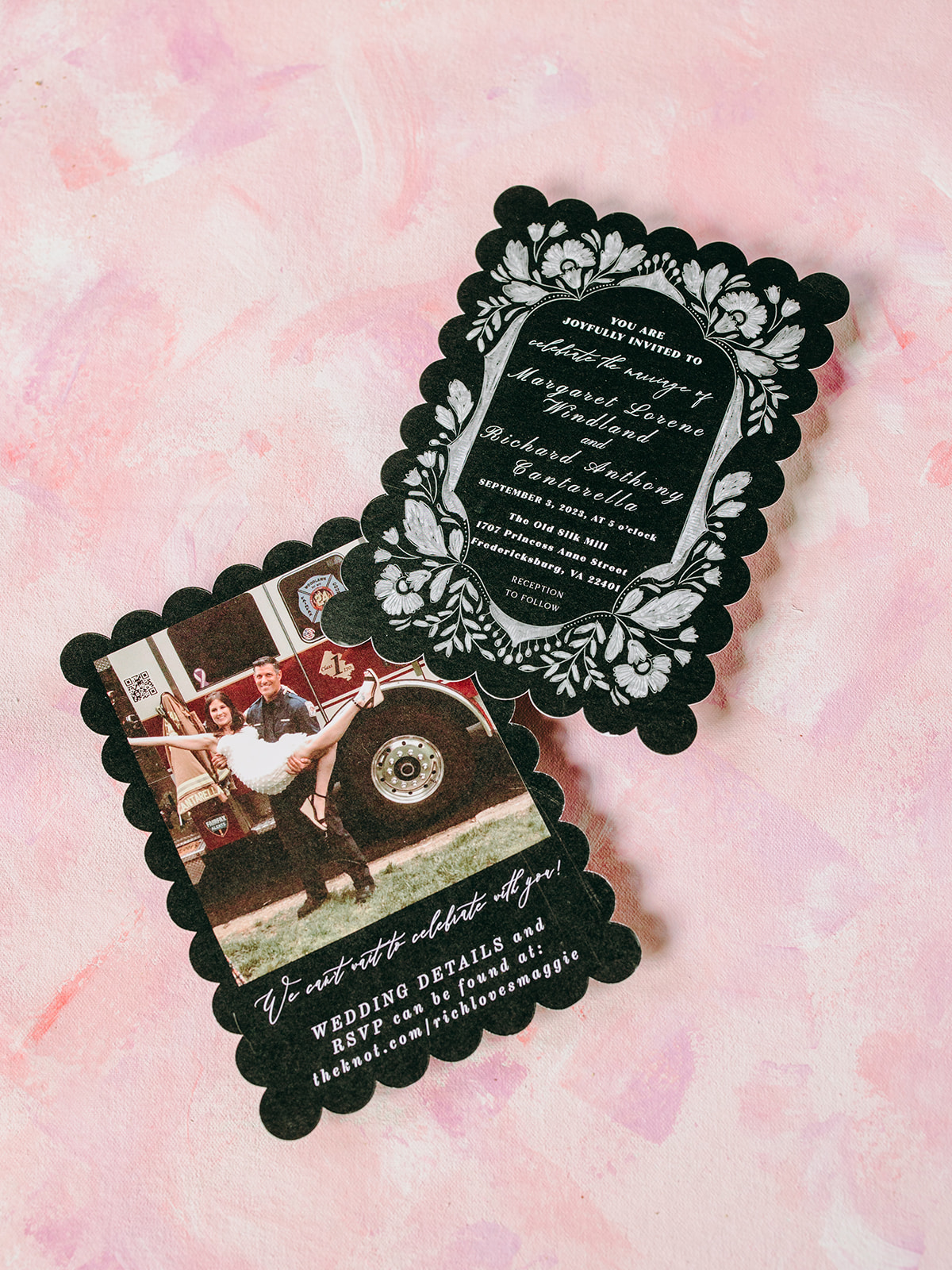 photo of vintage wedding invitations 