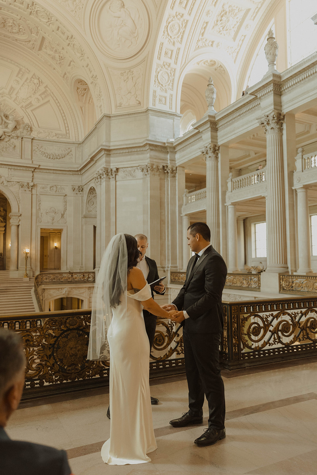 San Francisco classy city hall microwedding photographed by Sierra Brook Photography