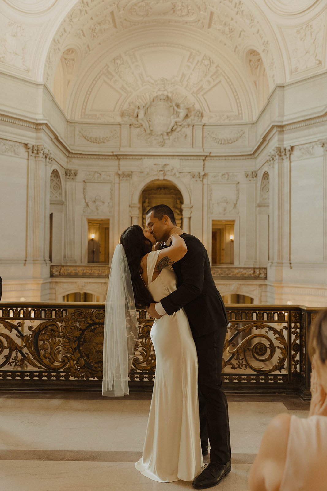 San Francisco classy city hall microwedding photographed by Sierra Brook Photography