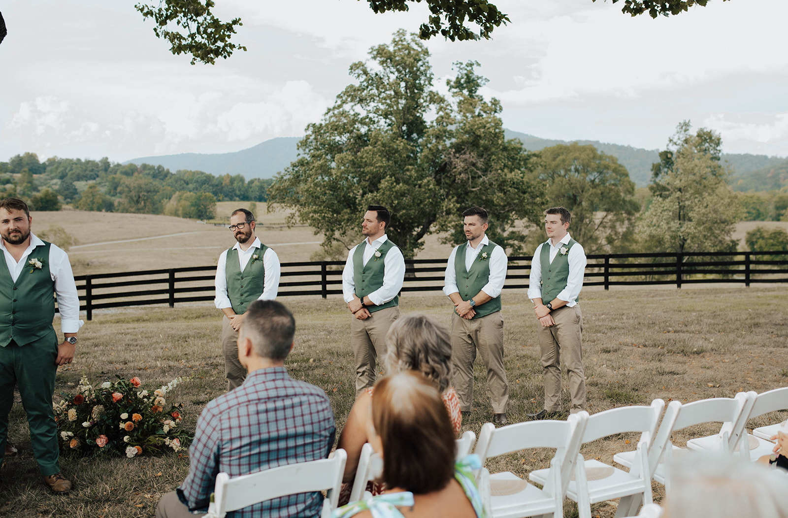 groomsmen mountain wedding in virginia 