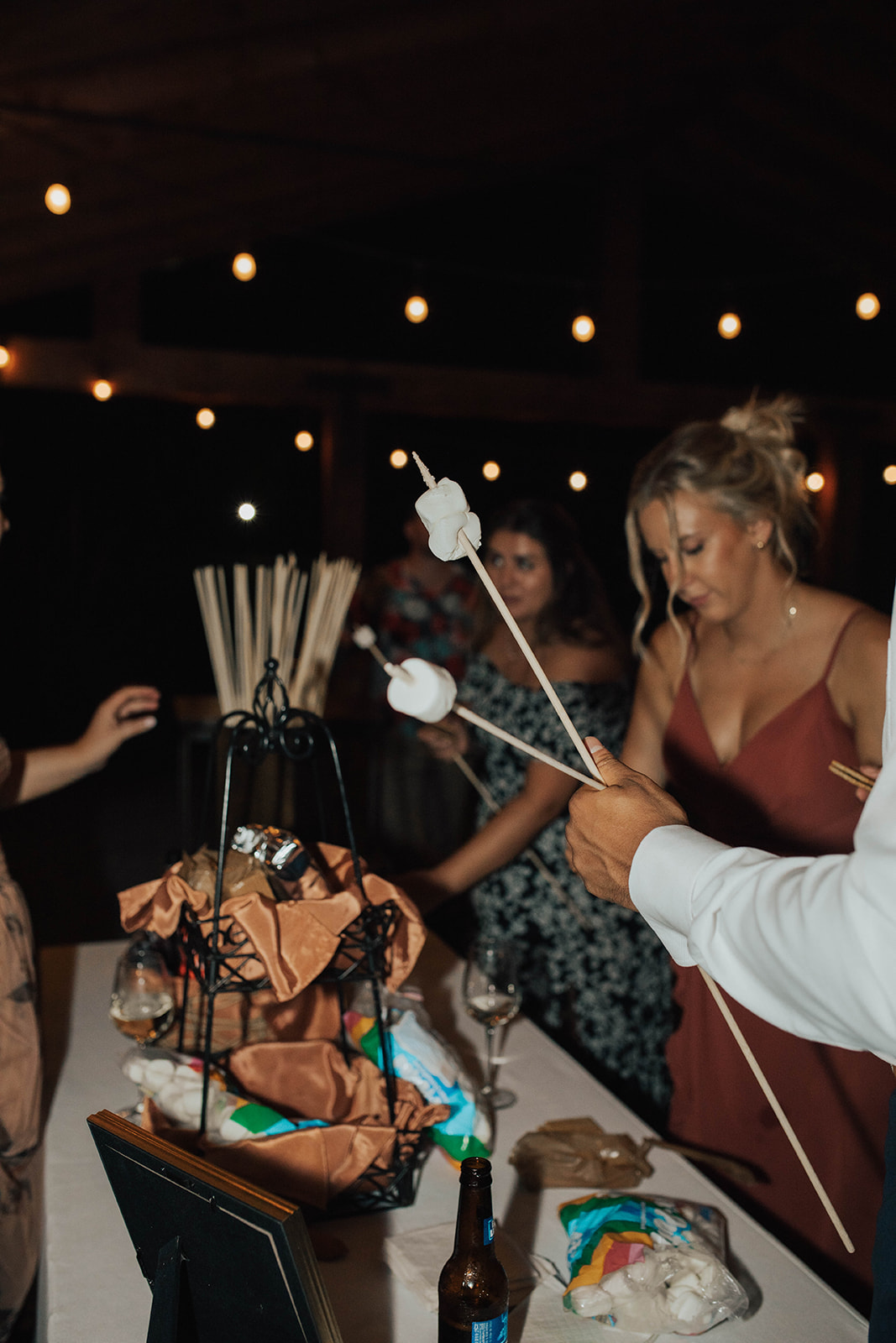 s'mores at wedding 