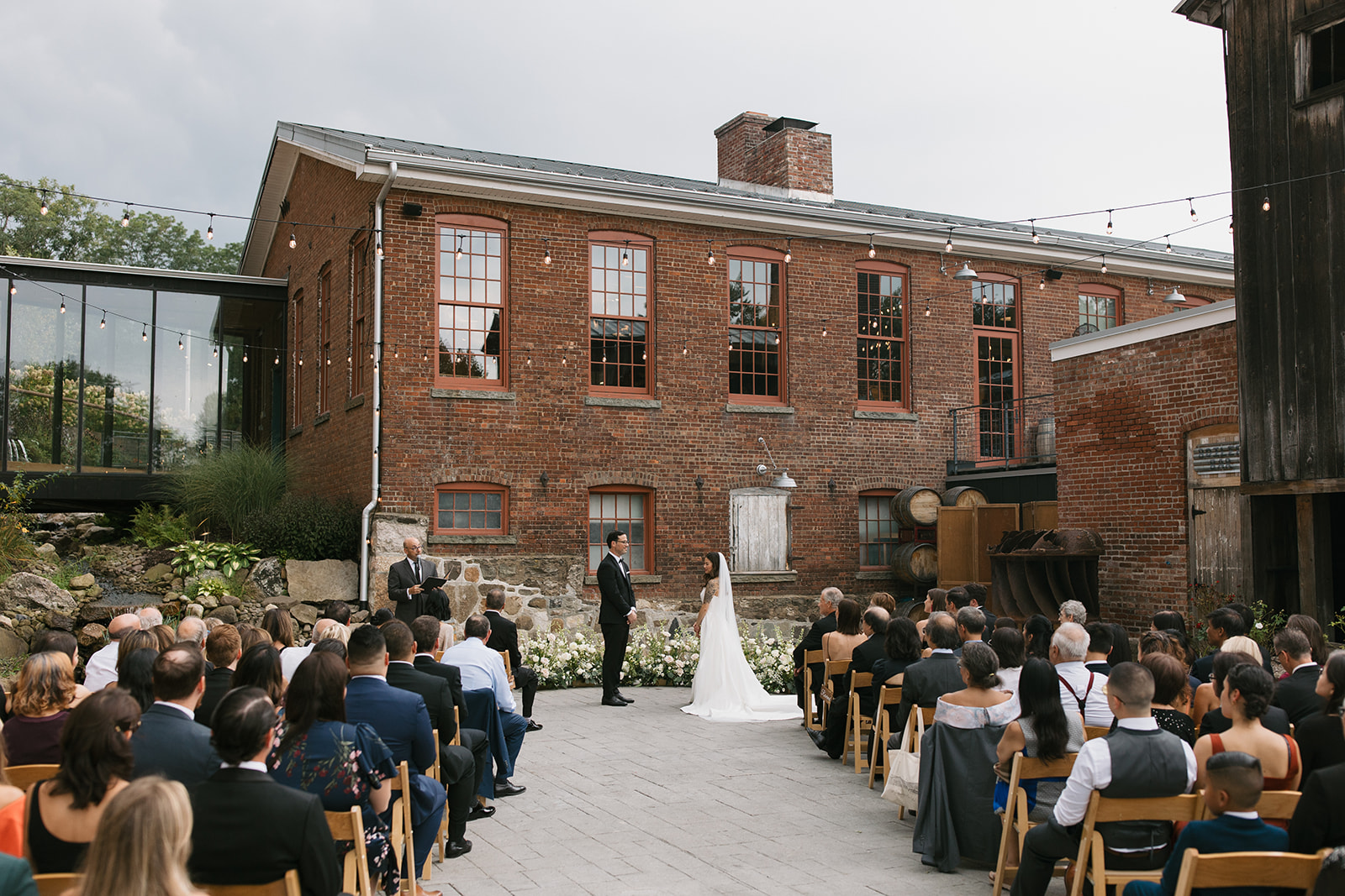a couple gets married at a winery in hudson valley new york