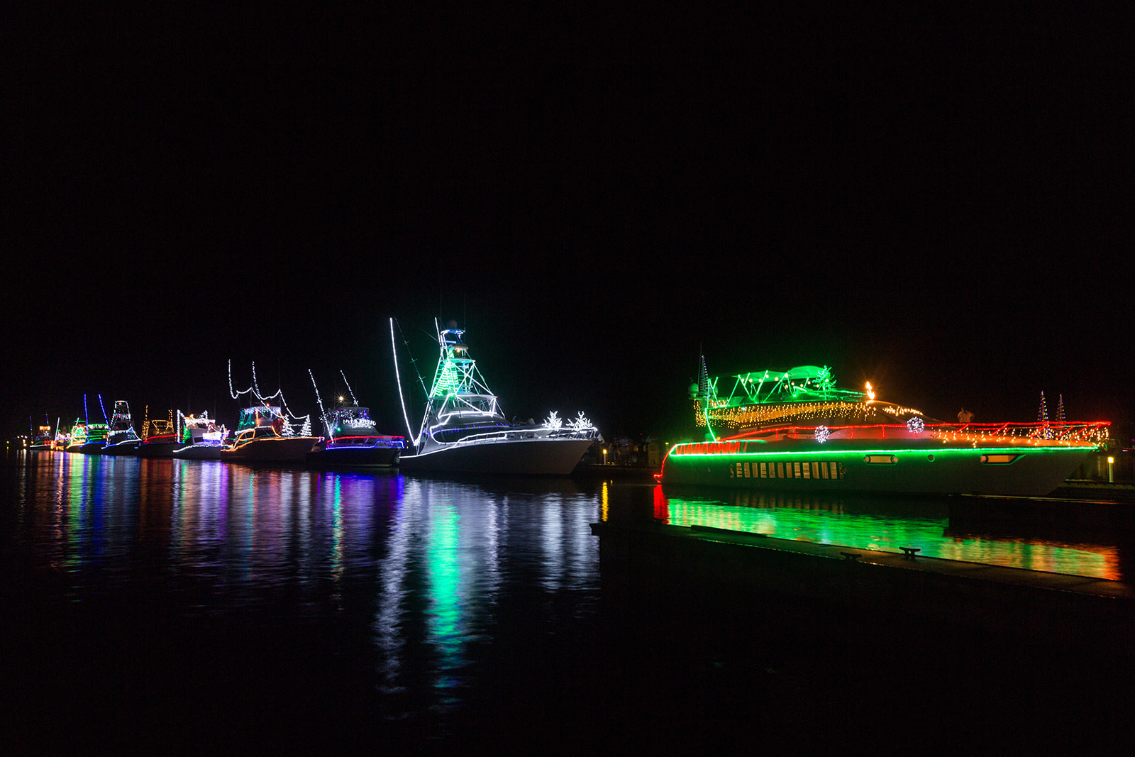 Bright Lights Boat Parade at Marina Pez Vela in Quepos