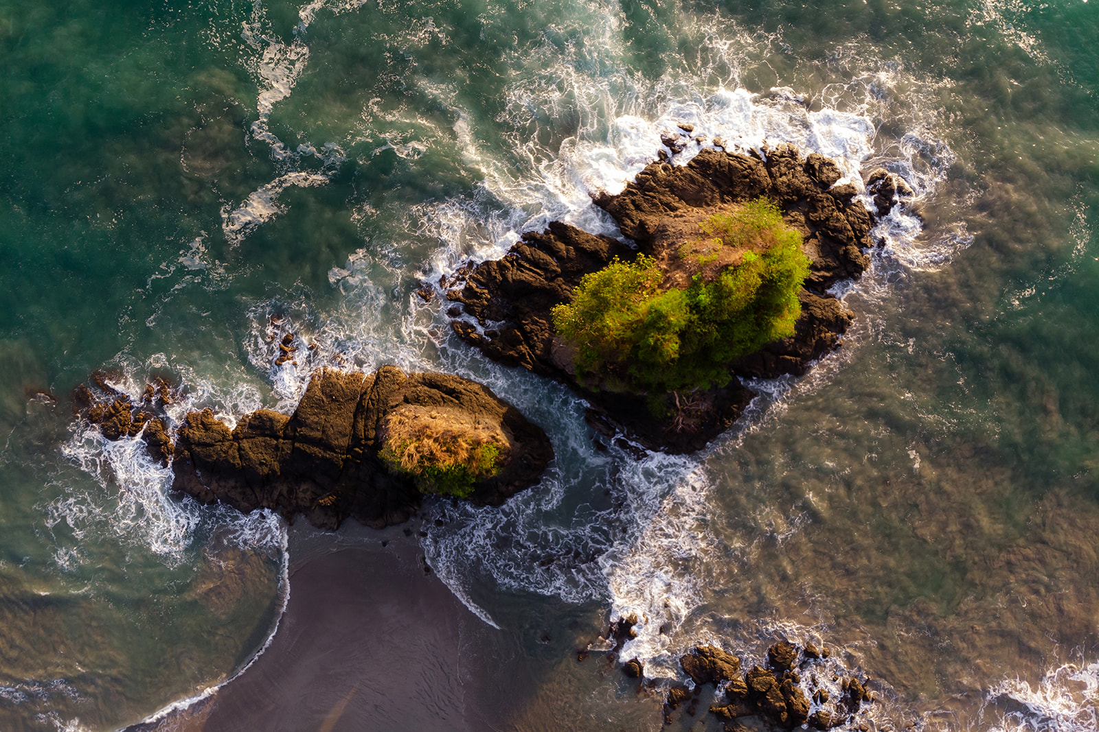 Drone shot of rocks from above
