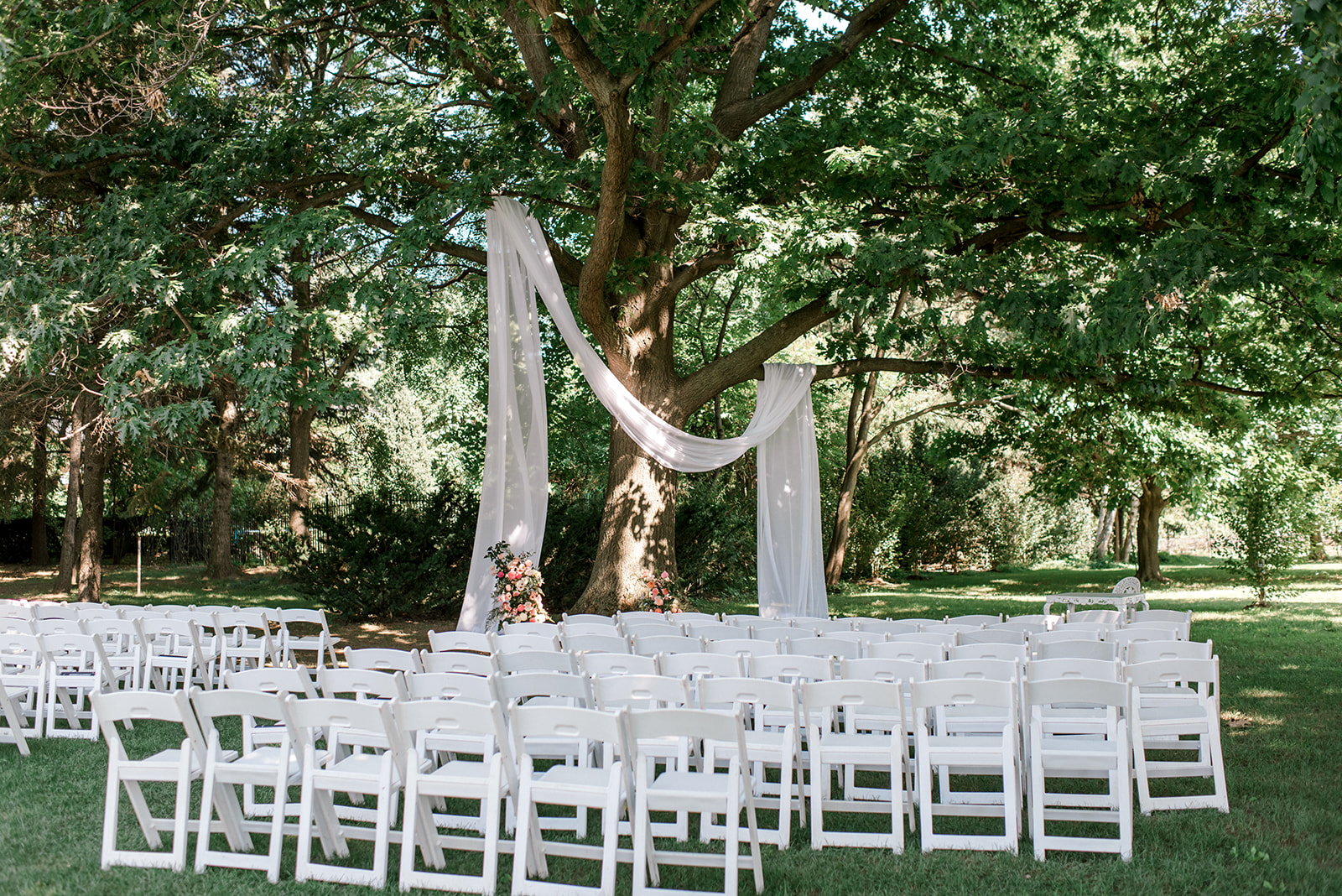 Ceremony set-up at Kurtz Orchard Estate Wedding Venue