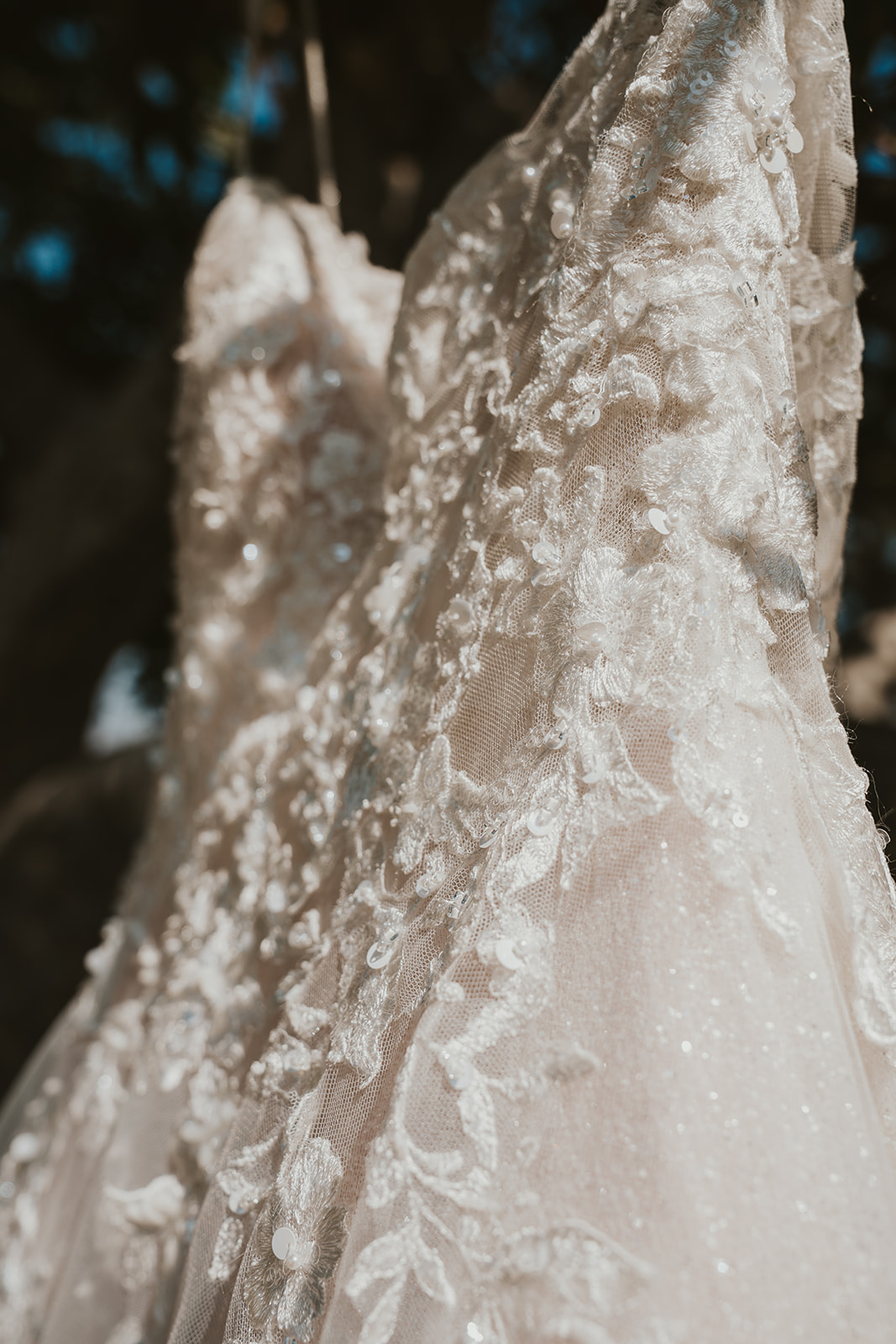 Bride's wedding dress