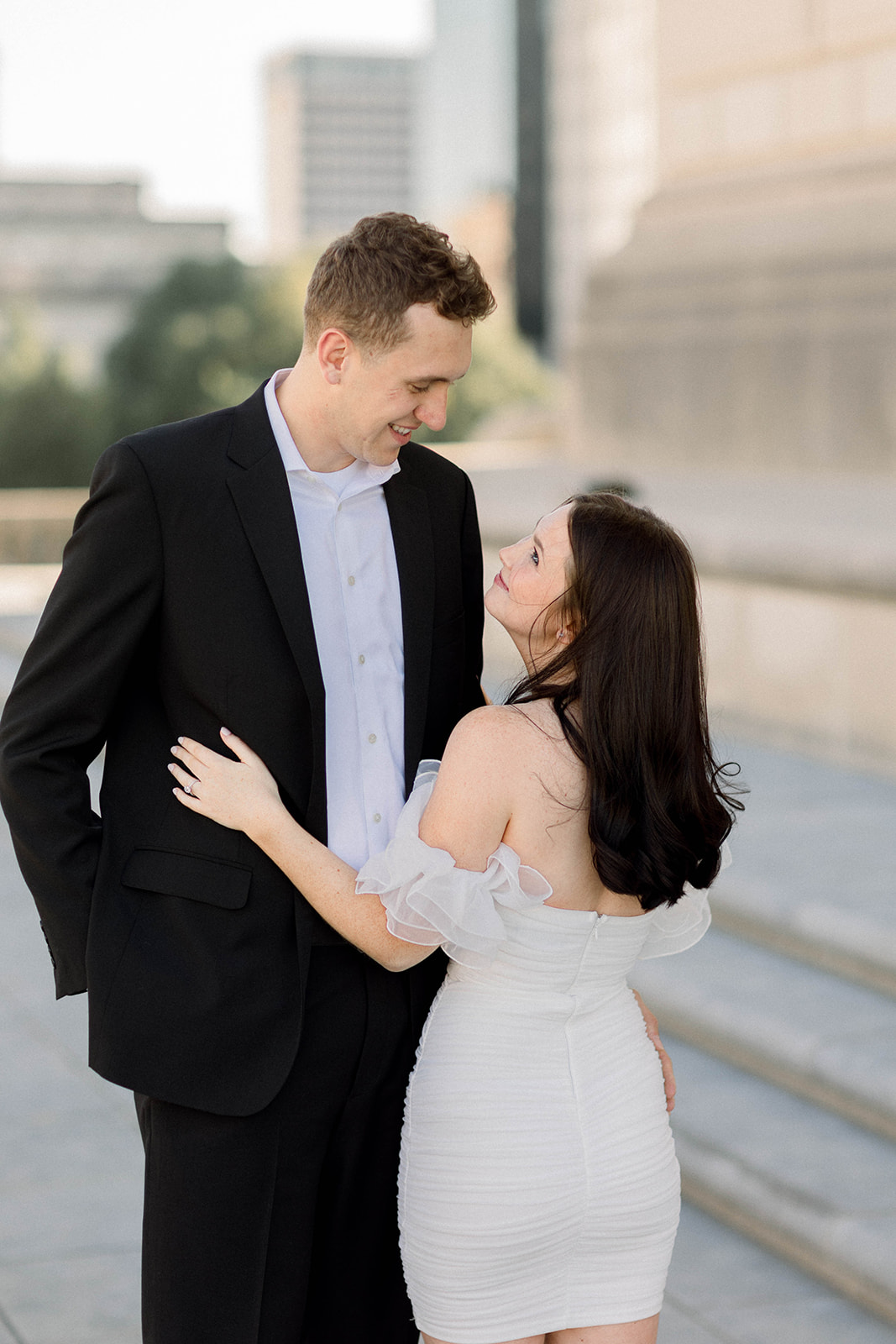 Chic Urban Engagement Session in Downtown Indy
