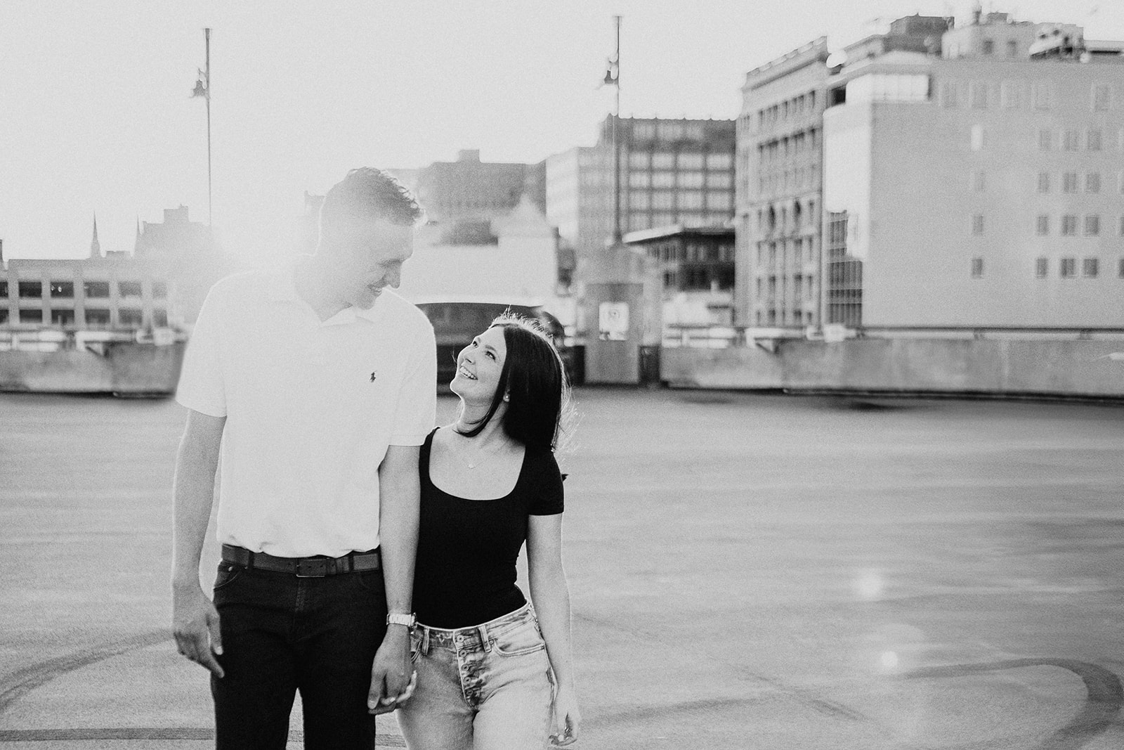 Chic Urban Engagement Session in Downtown Indy