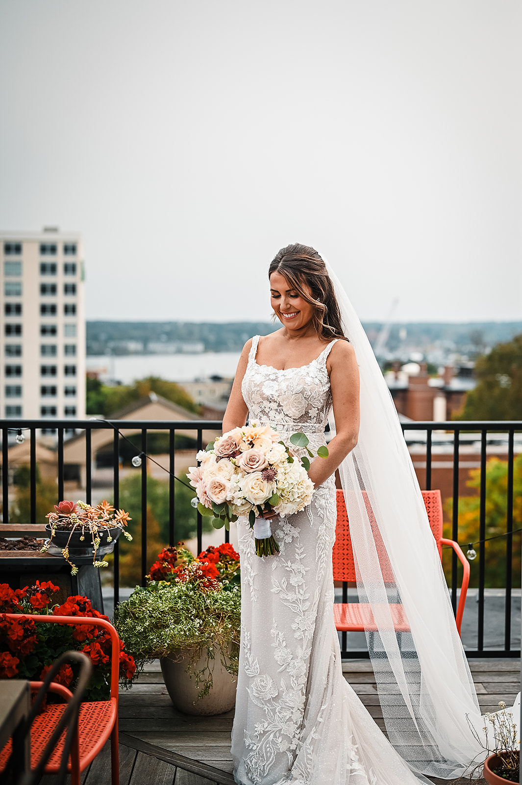 Grace and Danny's September wedding was beyond beautiful. We started the day in the Old Port where each group got ready.