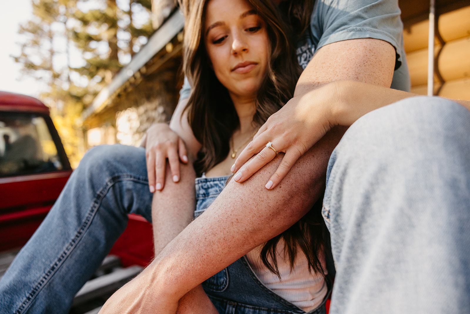 Dani Rawson Photo, a Tahoe-based Photographer, shares photos from a Fireside Lodge Engagement Session in Lake Tahoe, Nev