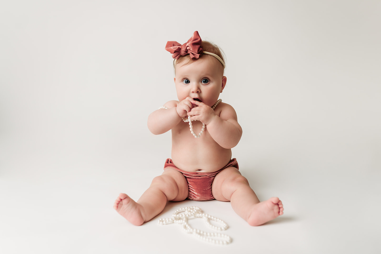 Timeless 6 month old photo session in Colorado Springs studio