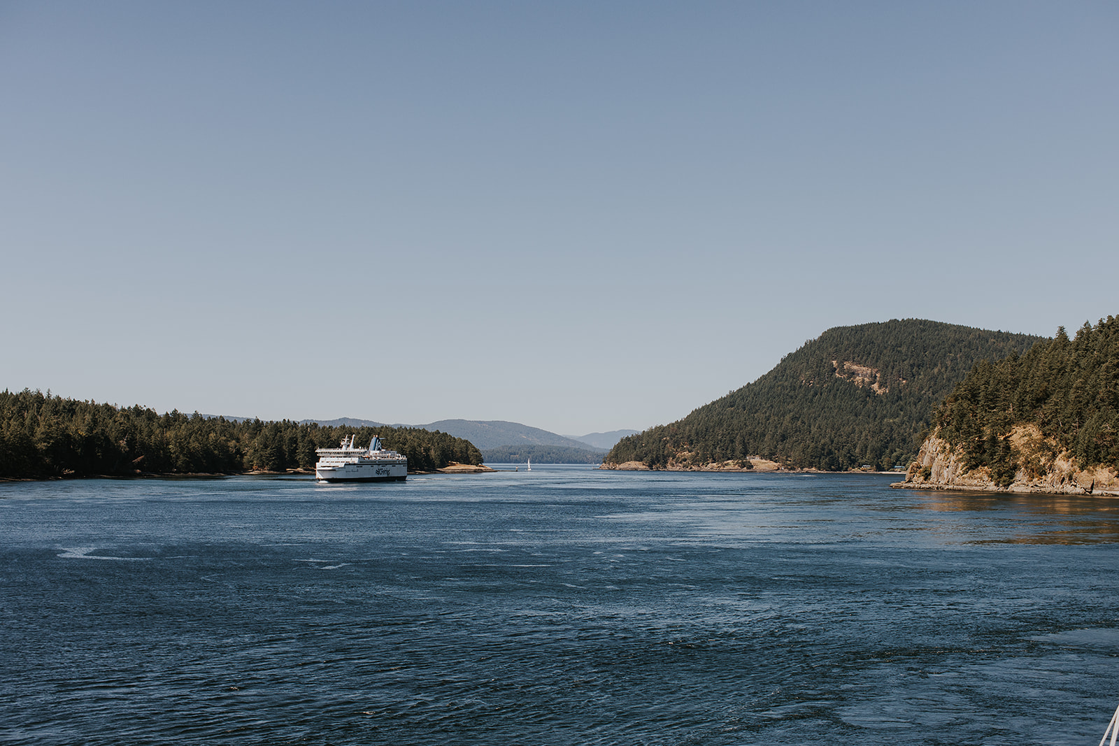 Ferry coming into Mayne Island, BC