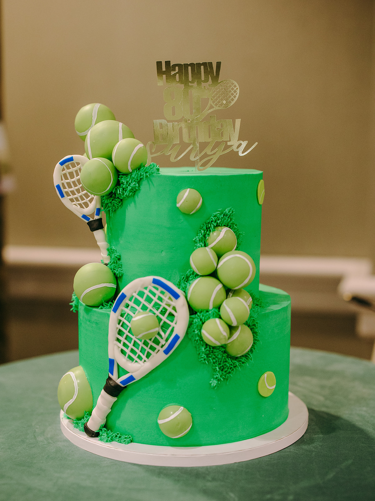 birthday cake for a tennis player 