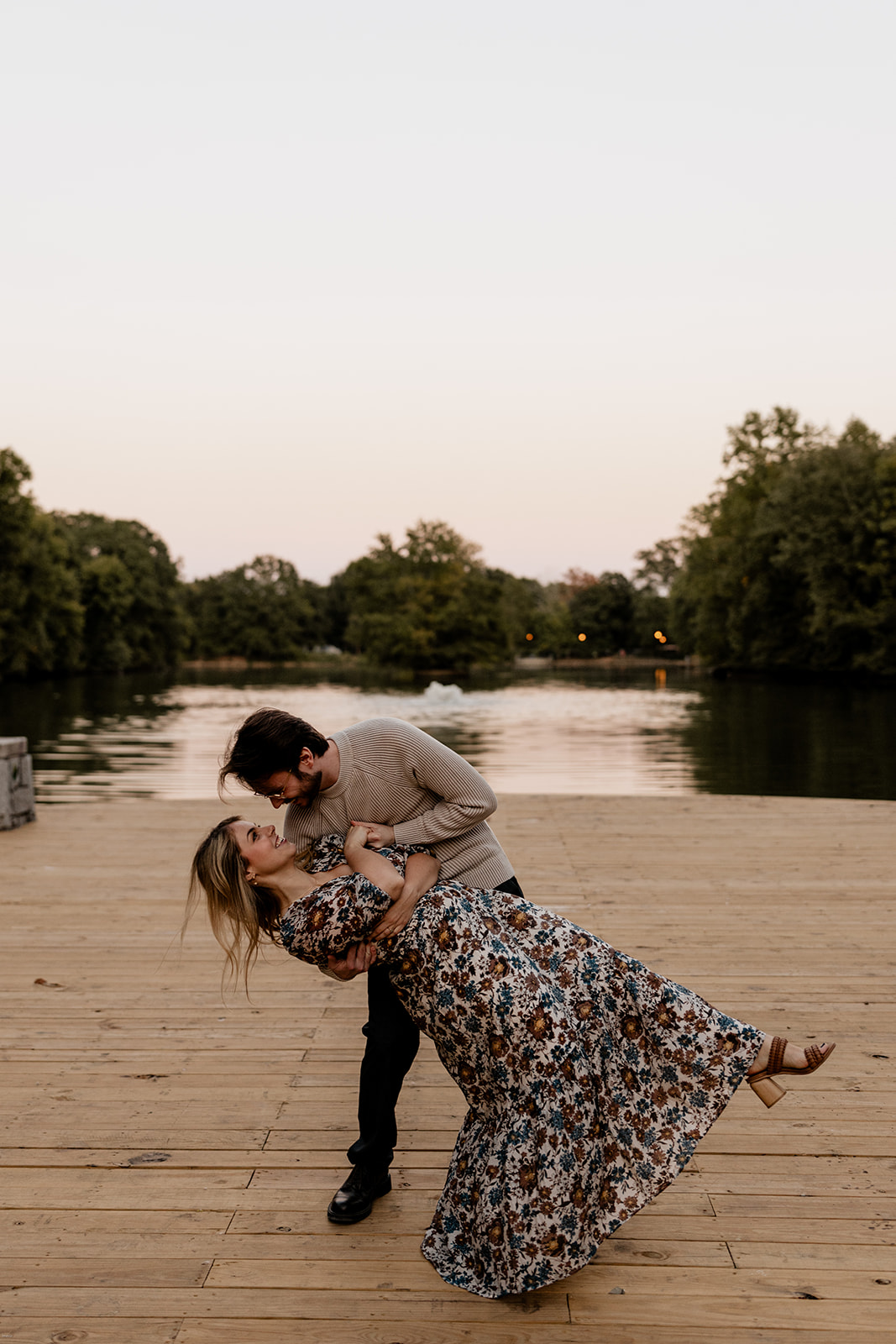 Piedmont Park's serene beauty provides the perfect backdrop for love