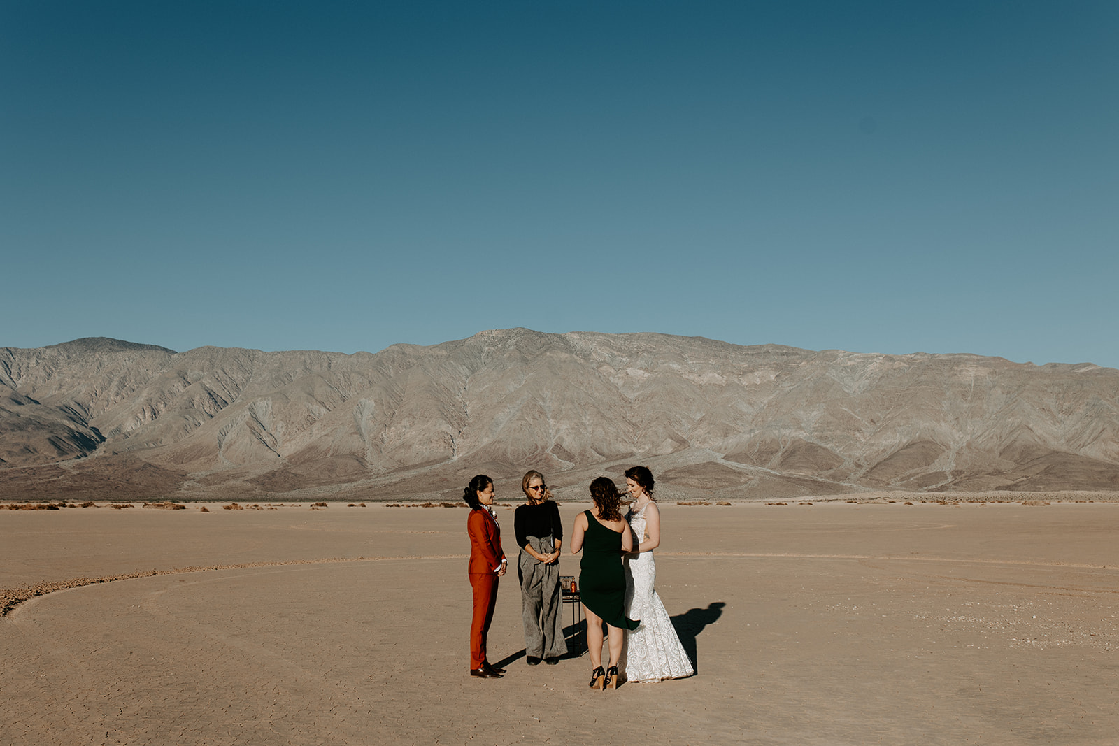 Dry Lake bed Elopement Ceremony In the desert 