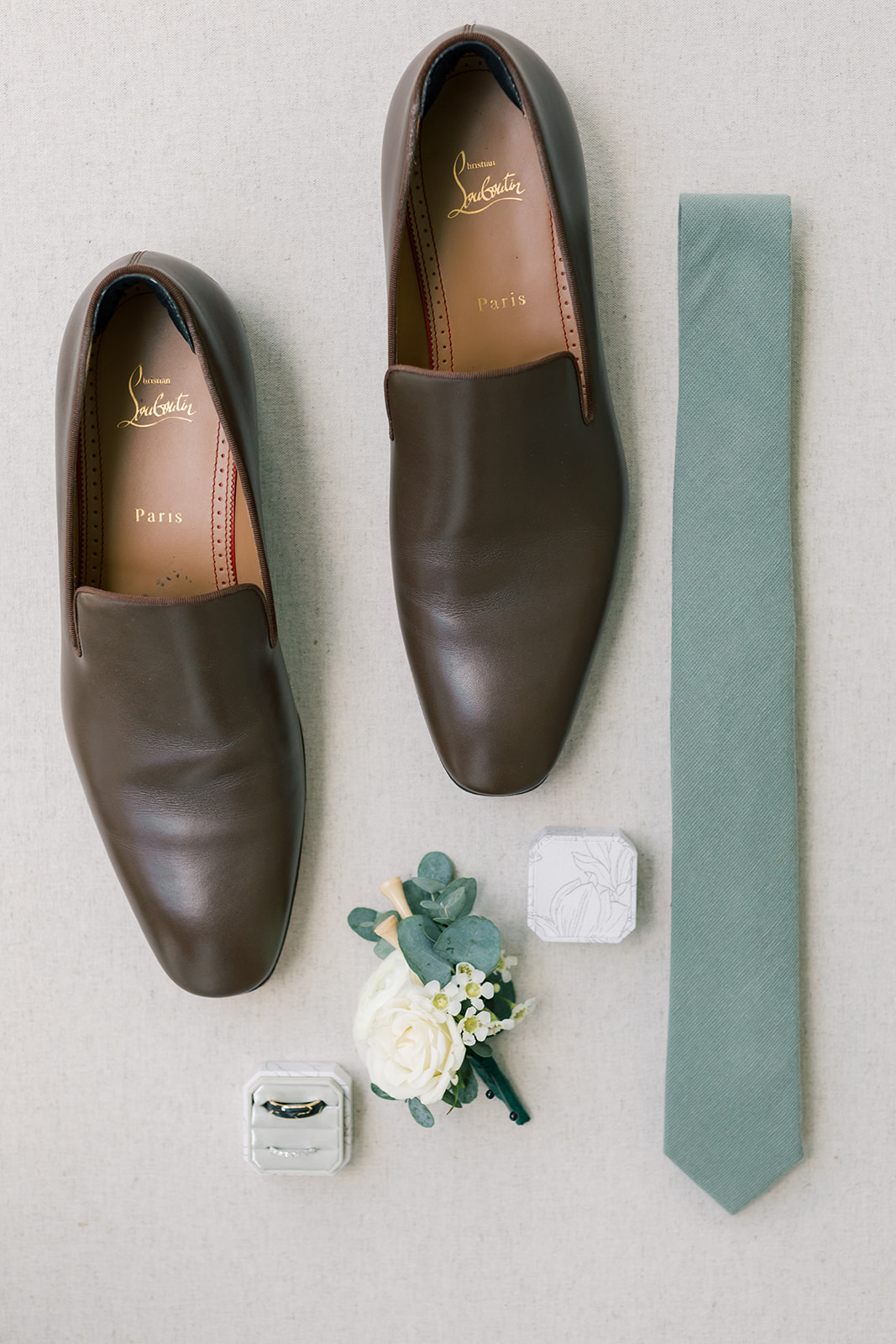 groom's Christian Louboutin wedding shoes