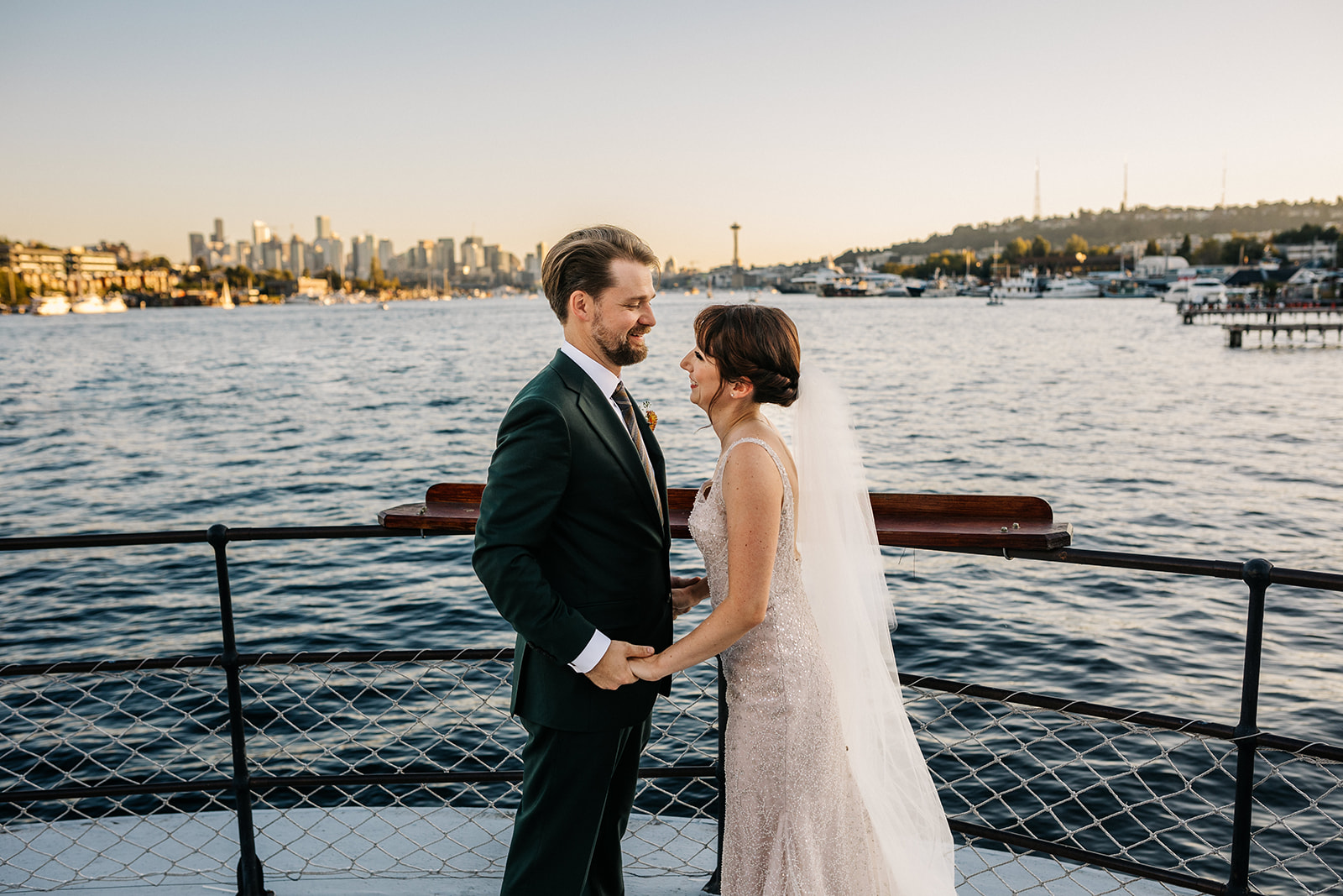 Portrait photography Seattle wedding at The MV Skansonia