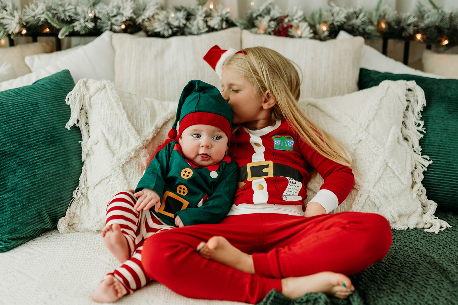 Festive Holiday Duo: Santa and Baby Elf | Colorado Springs Photoshoot