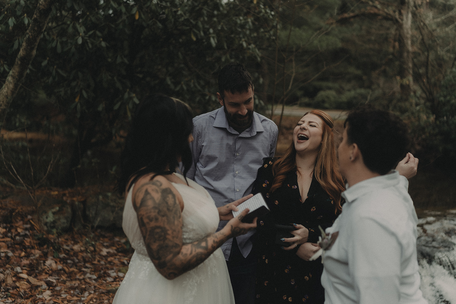 Vow Exchange Magic: Peyton and Memory's Dreamy Forest Wedding Moments