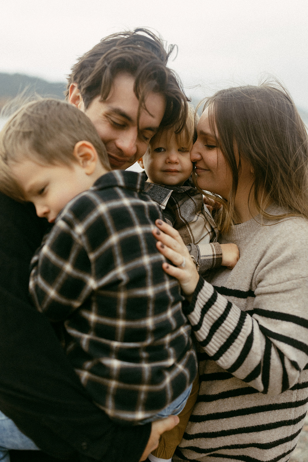 Whitefish Lake in home montana family session 