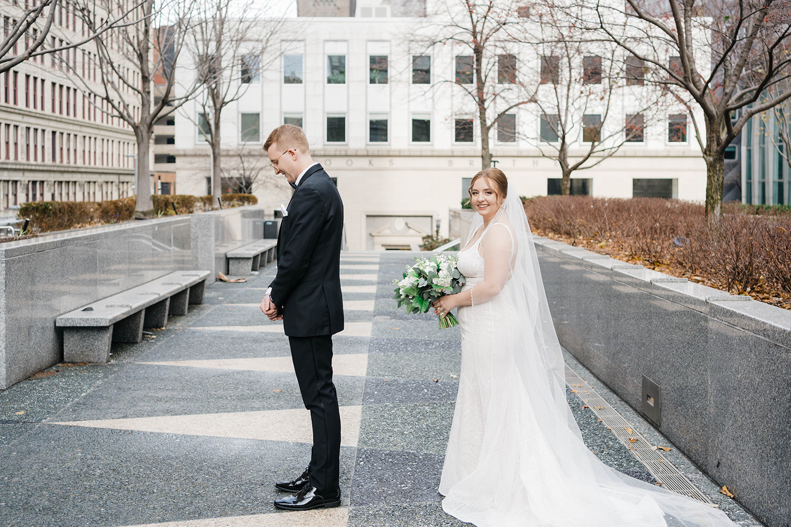 A couple wedding in Embassy Suites Pittsburgh Downtown, captured in authentic, documentary-style photography. 